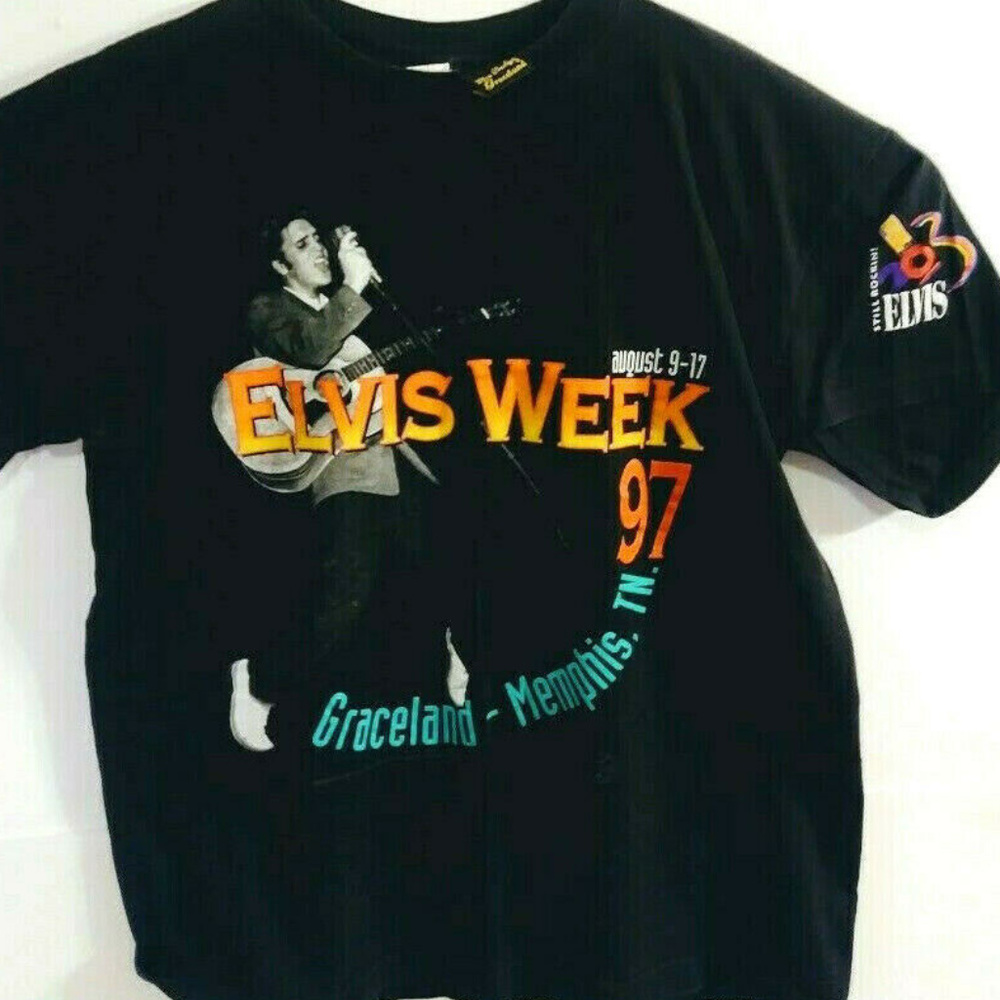 Elvis Presley Vintage 1997 Elvis Week Mens T-Shirt